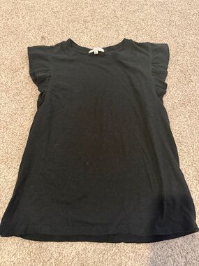 Z Supply Black Flutter Sleeve Tee